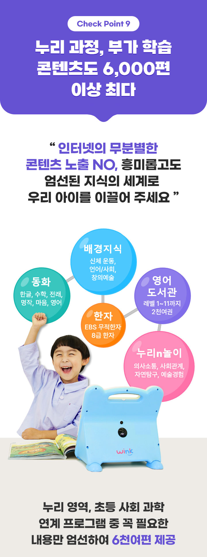Check Point9. 누리 과정, 부가 학습 콘텐츠도 6,000편 이상 최다