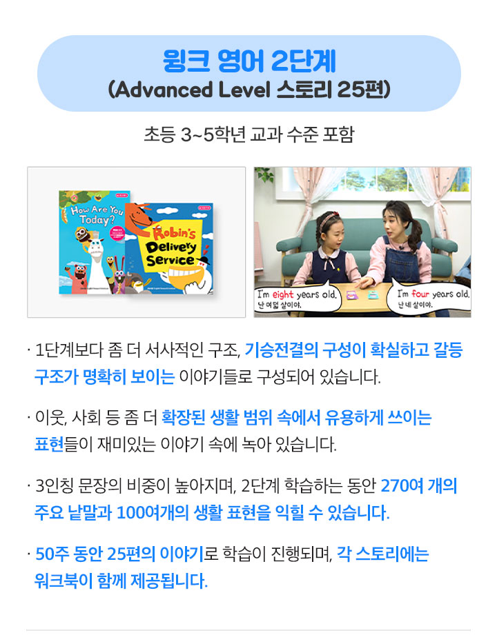 윙크 영어 2단계(Advanced Level 스토리 25편)